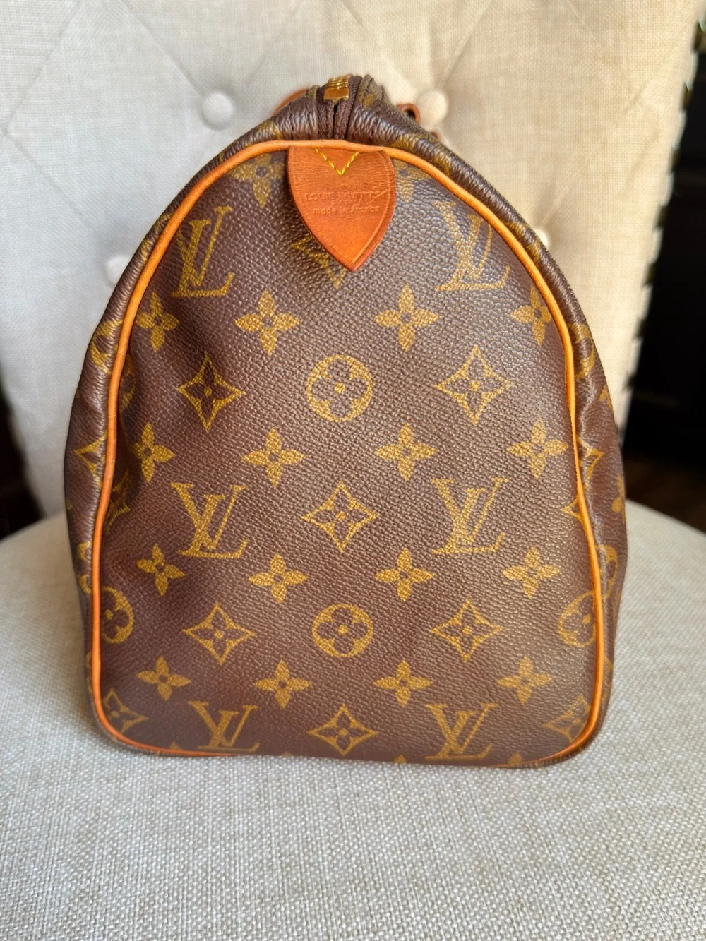 Louis Vuitton Speedy 30 Monogram Canvas Satchel Bag Vintage VI0920 France
